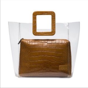 Brand new Staud embossed croc brown bag